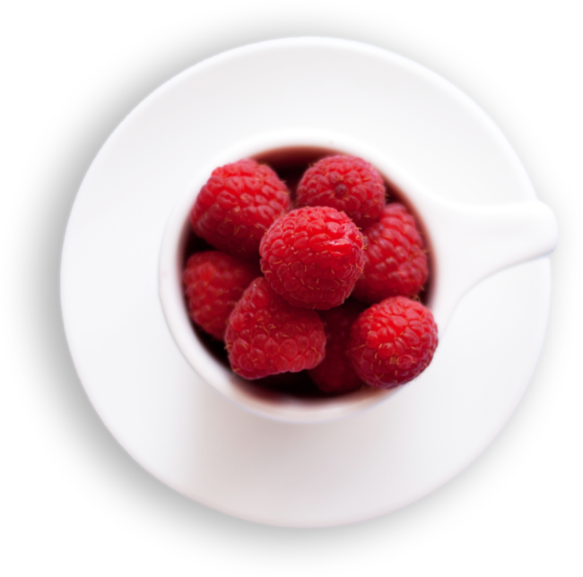 cup of raspberries