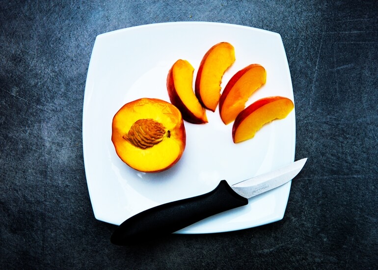 pieces of peach photo